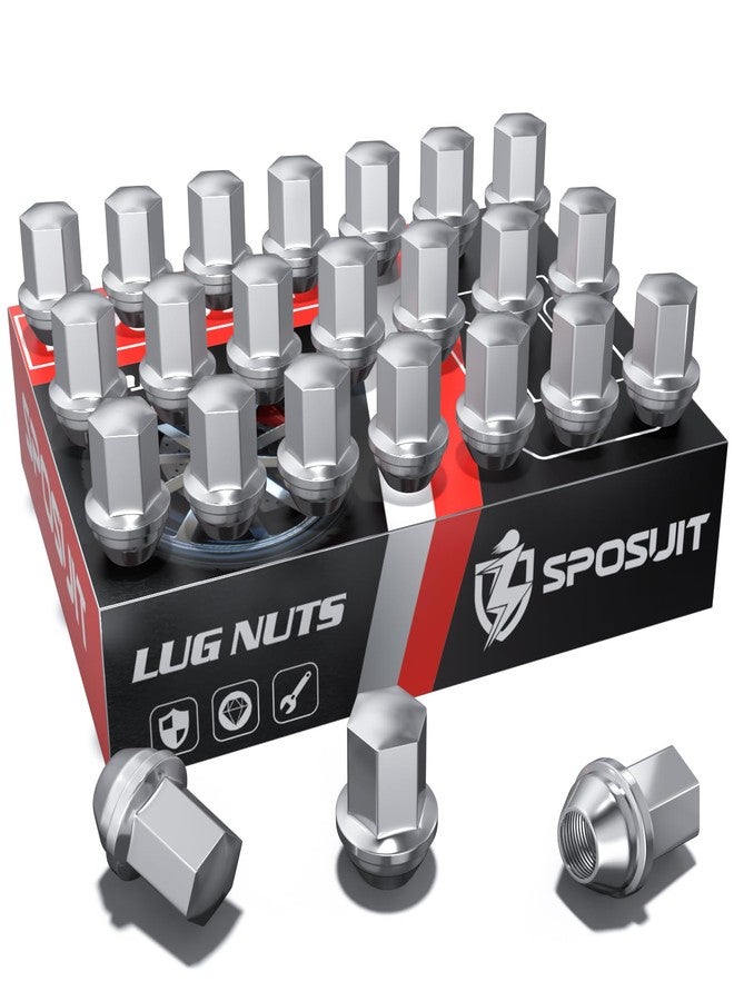 Sposuit M14x1.5 Lug Nuts - Replacement for Jeep, Chevrolet, Doge, Ford, GMC, Toyota - OEM Factory Style Closed End Chrome Lug Nut(20 Pcs) - Image 1